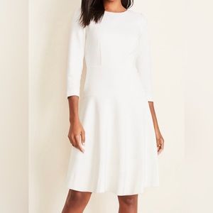 Ann Taylor - Doubleweave seamed flare dress